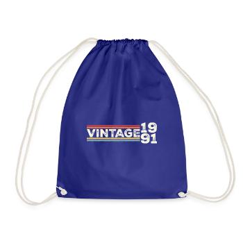 Vintage 1991 Gifts Legend for 32 Years Old - 32nd - Drawstring Bag - royal blue - Front