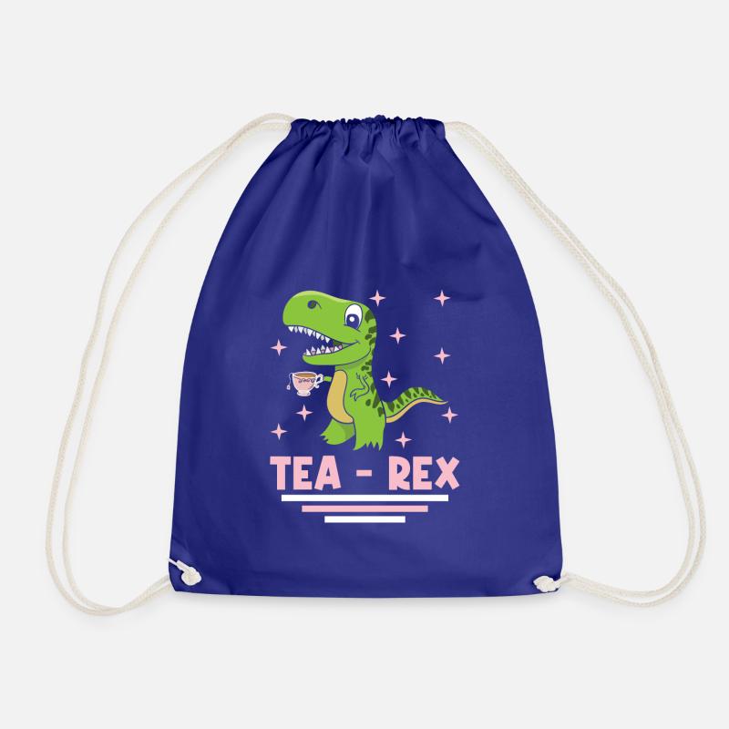Dinosaurier Tea Rex Jungen Mädchen Saurus Geschenk - Turnbeutel - Königsblau