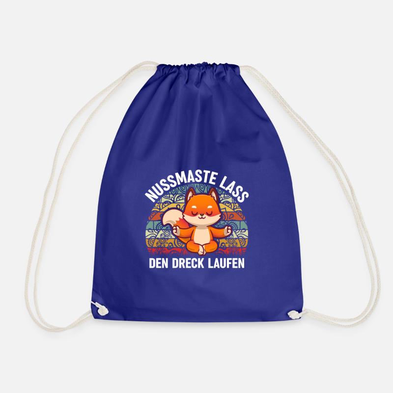 Nussmaste Lass Den Dreck Laufen Retro Eichhörnchen - Turnbeutel - Königsblau