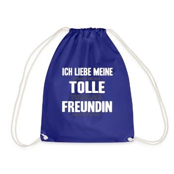 Ich liebe meine Freundin - Auto Tuning Shirt - Turnbeutel - Königsblau - Vorne