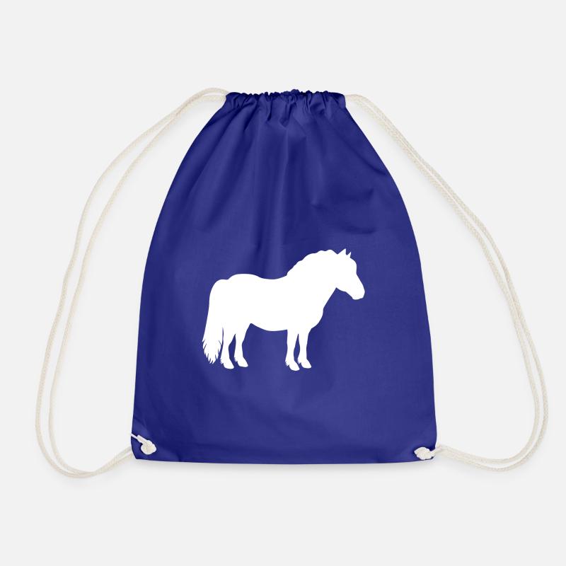 Shetty Shetland Pony Pferd Reiterin Damen Mädchen - Turnbeutel - Königsblau