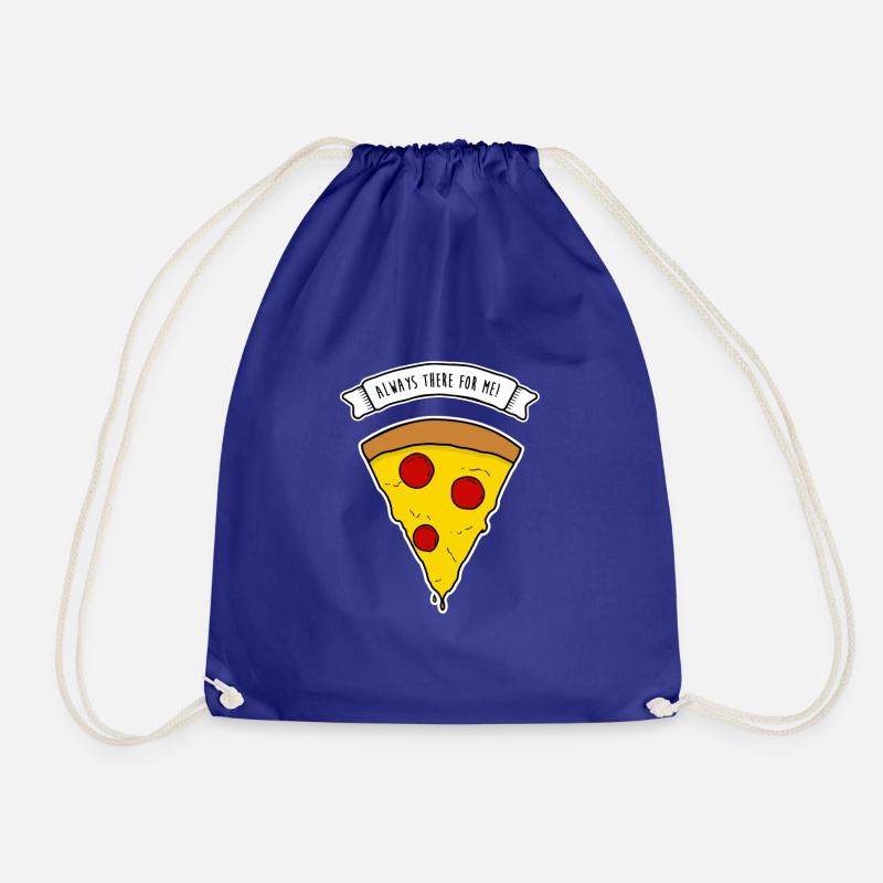Pizza is always there for me - Drawstring Bag - royal blue