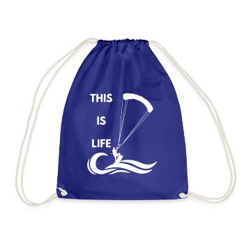 Kitesurfen - Kitesurfer - Kitesurfing - Geschenk - Turnbeutel - Königsblau - Vorne