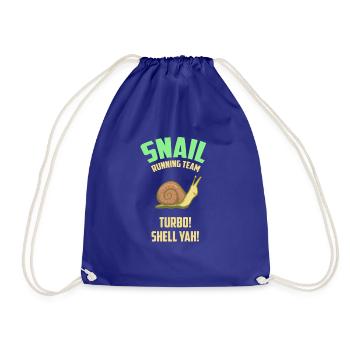 Snail Running Team - Schnecke - Geschenk - Turnbeutel - Königsblau - Vorne