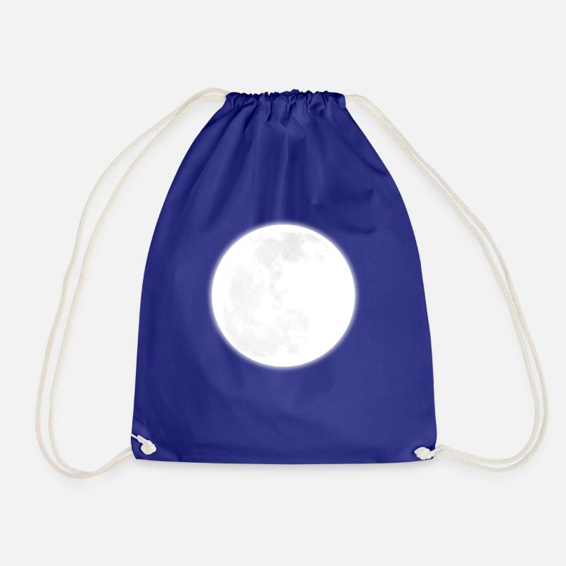Full Moon - Drawstring Bag - royal blue