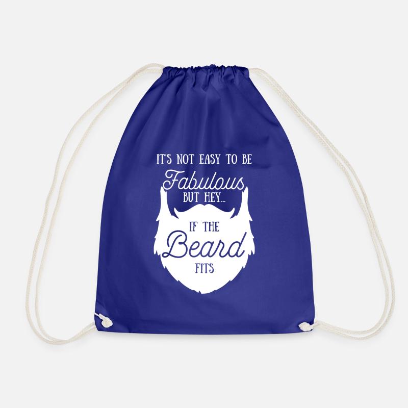 Beard - Beard Bearer - Bearded - Bearded - Funny - Drawstring Bag - royal blue