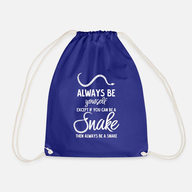 Snakes - Snake - Snake Owner - Funny - Drawstring Bag - royal blue