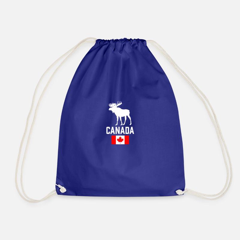 Kanada Elch Kanada Flagge Kanadische stolz Maple Leaf - Turnbeutel - Königsblau