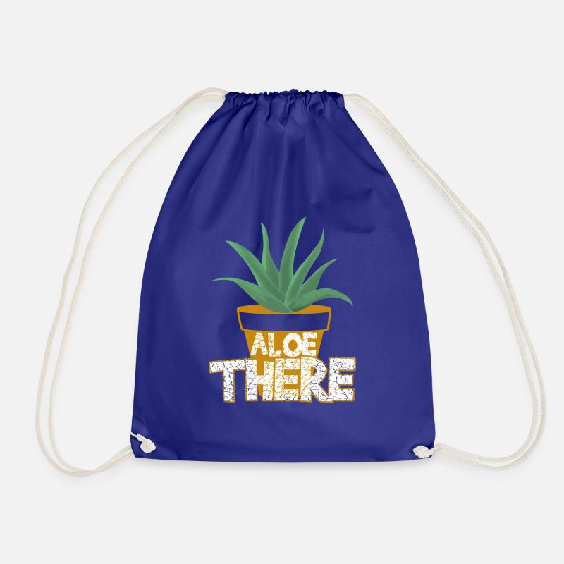 ALOE THERE! - Drawstring Bag - royal blue