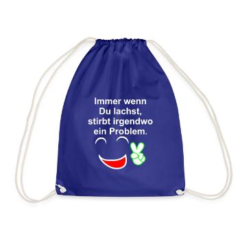 Immer wenn du lachst - Turnbeutel - Königsblau - Vorne