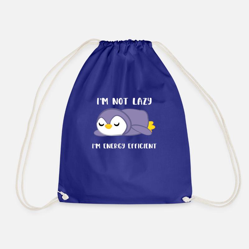 Penguin - penguins - penguin motif - loafers - Drawstring Bag - royal blue