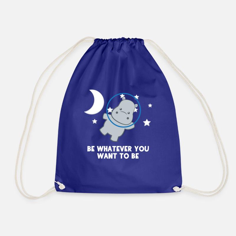 Hippopotame - Hippopotames - Hippofan - Soyez vous - Sac de sport léger - bleu roi