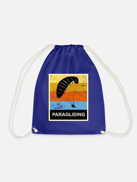 Gleitschirm Fliegen Vintage Geschenk Retro - Turnbeutel - Königsblau