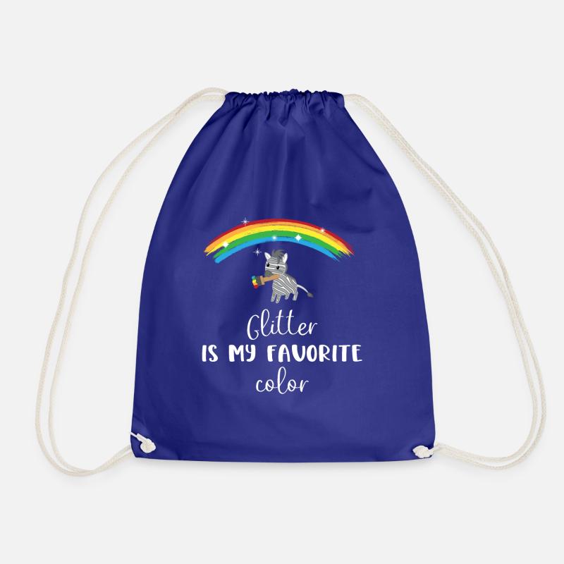 Zebra - Zebras - Zebrafan - LGBT - Glitzer - Turnbeutel - Königsblau