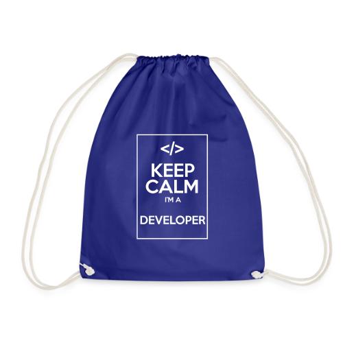 Keep Calm I'm a developer - Drawstring Bag