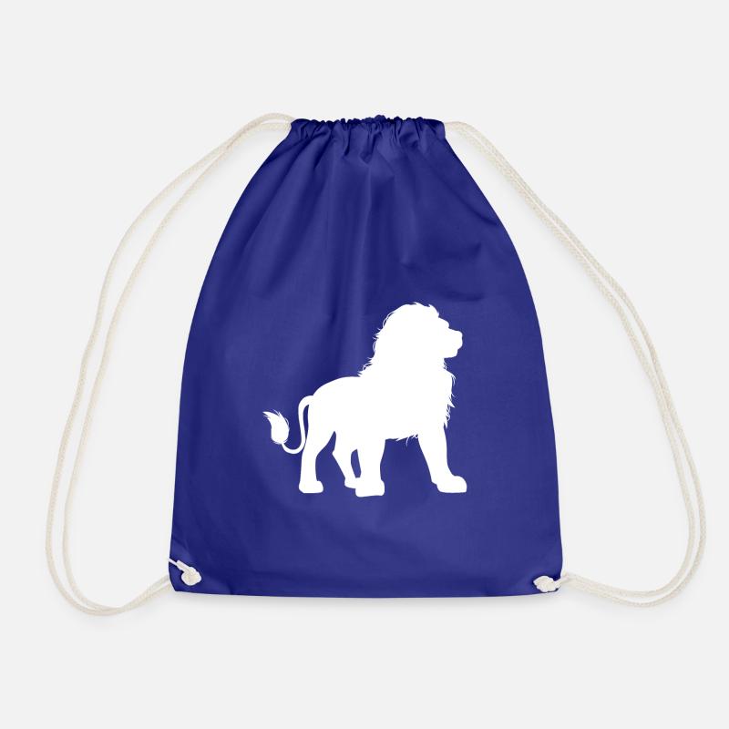 Lion Dad - Dad & Son Funny Matching - Drawstring Bag - royal blue