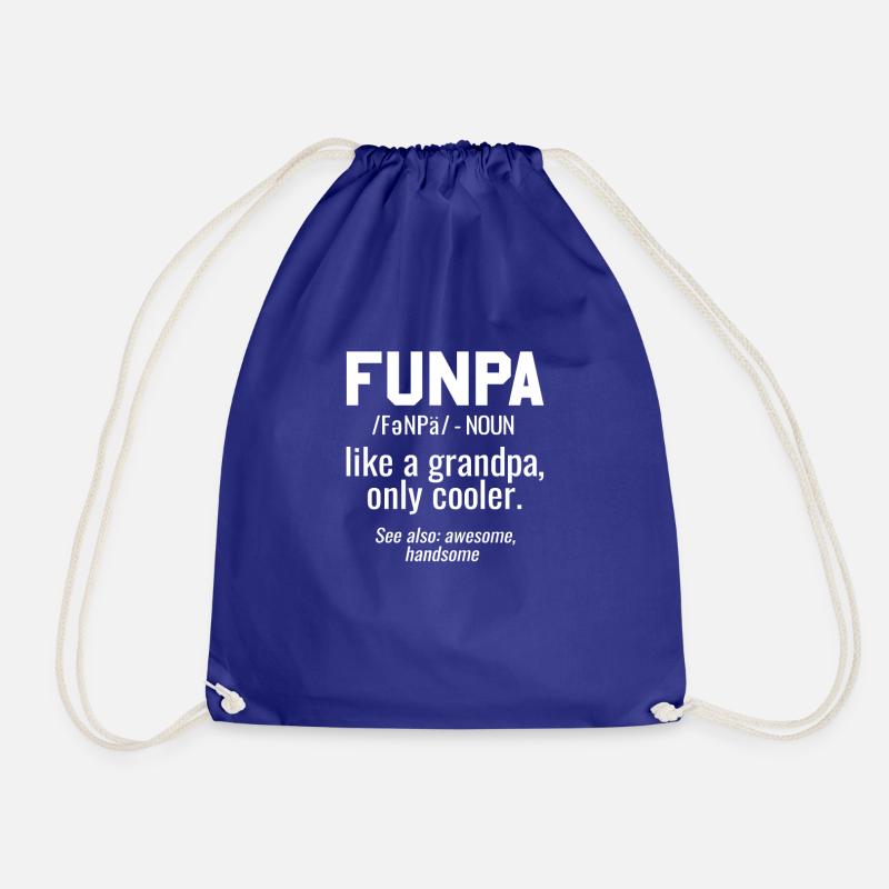Funny grandpa Funpa - Drawstring Bag - royal blue