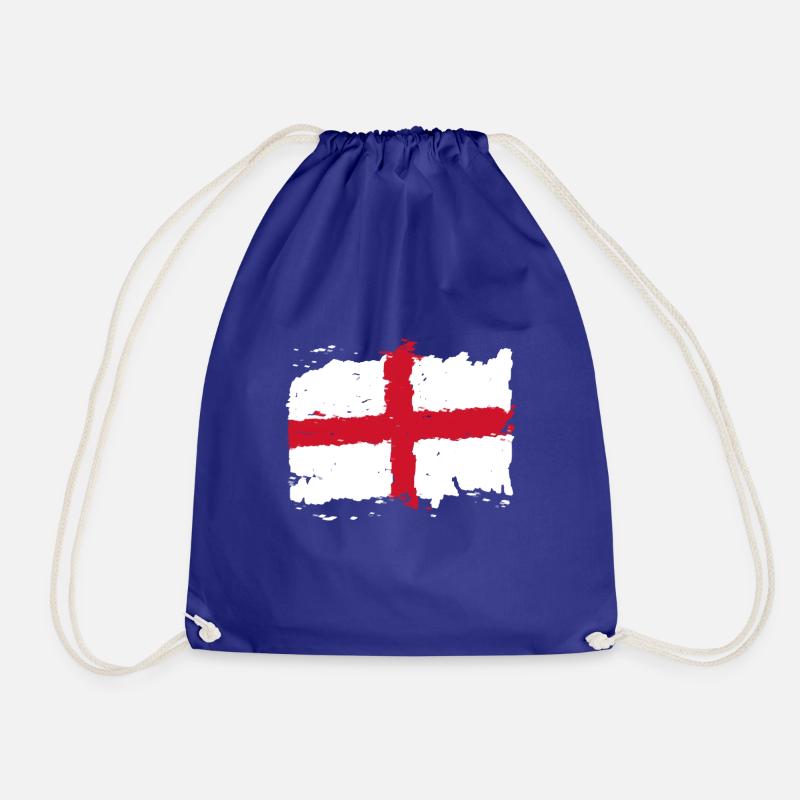 England Flag - England flag - Drawstring Bag - royal blue