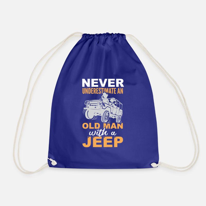 Alter Mann Jeep cooles Geschenk - Turnbeutel - Königsblau