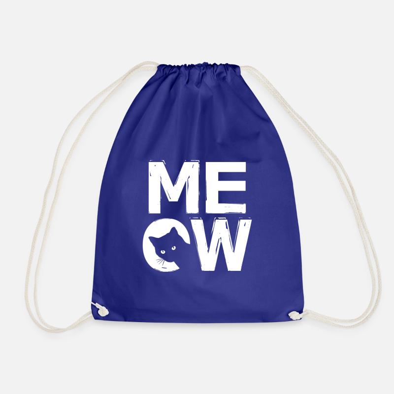 MEOW - Katzendesign - Turnbeutel - Königsblau