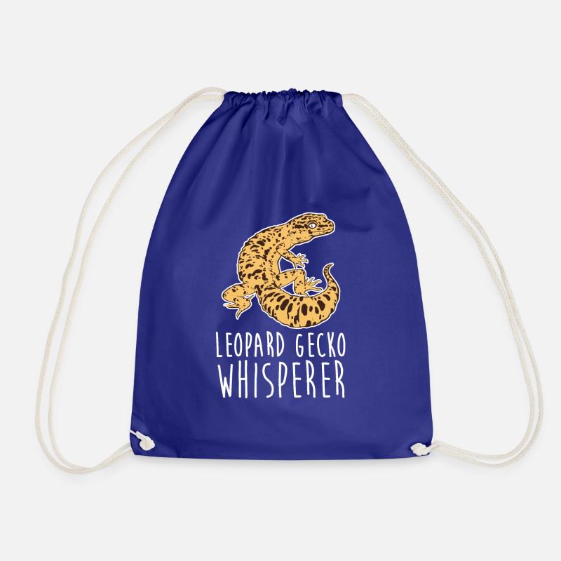 LEOPARD GECKO WHISPERER - Drawstring Bag - royal blue