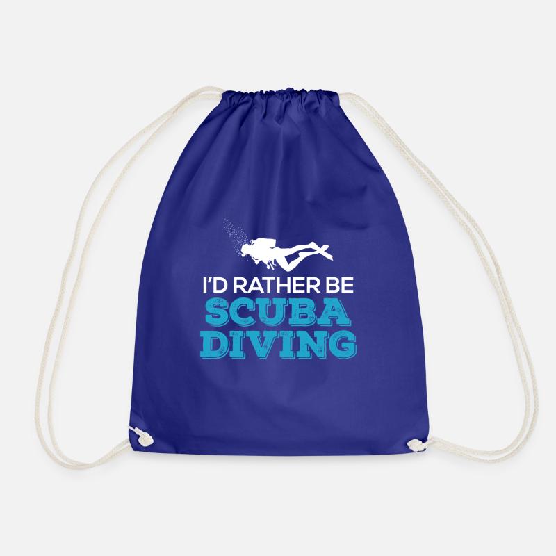 I'd Rather Be Scuba Diving - Turnbeutel - Königsblau