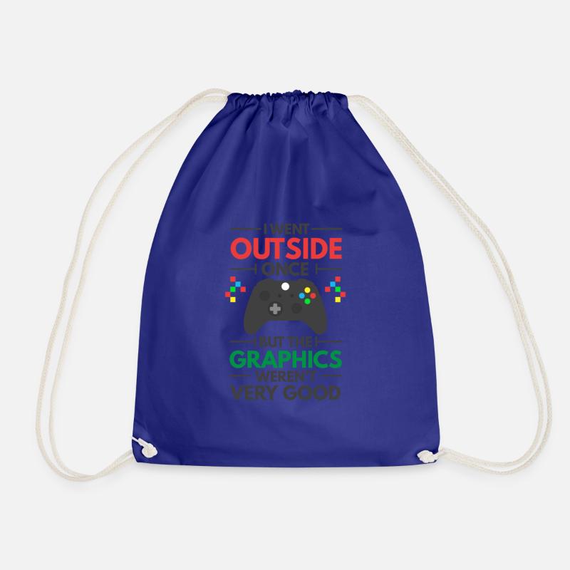 I was out there, but the graphics were not good - Drawstring Bag - royal blue