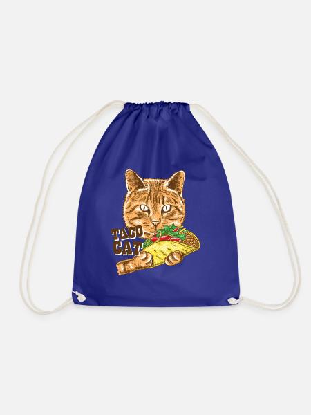 Taco Cat Lieblingsessen Adorable Animals Mexican - Turnbeutel - Königsblau