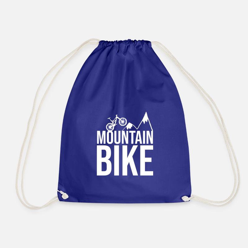 Mountain bike mountains - Drawstring Bag - royal blue