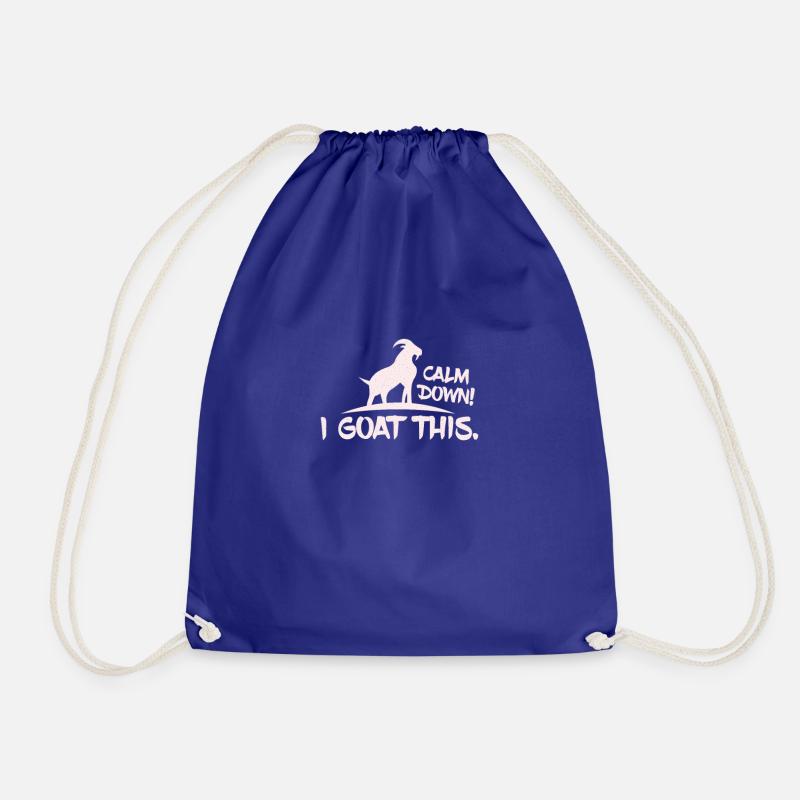 Funny Calm Down I Goat This Pun Gift - Turnbeutel - Königsblau