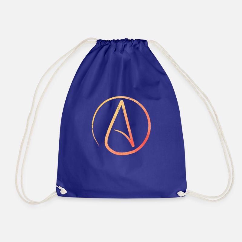 Atheism Symbol - Atheist - Drawstring Bag - royal blue