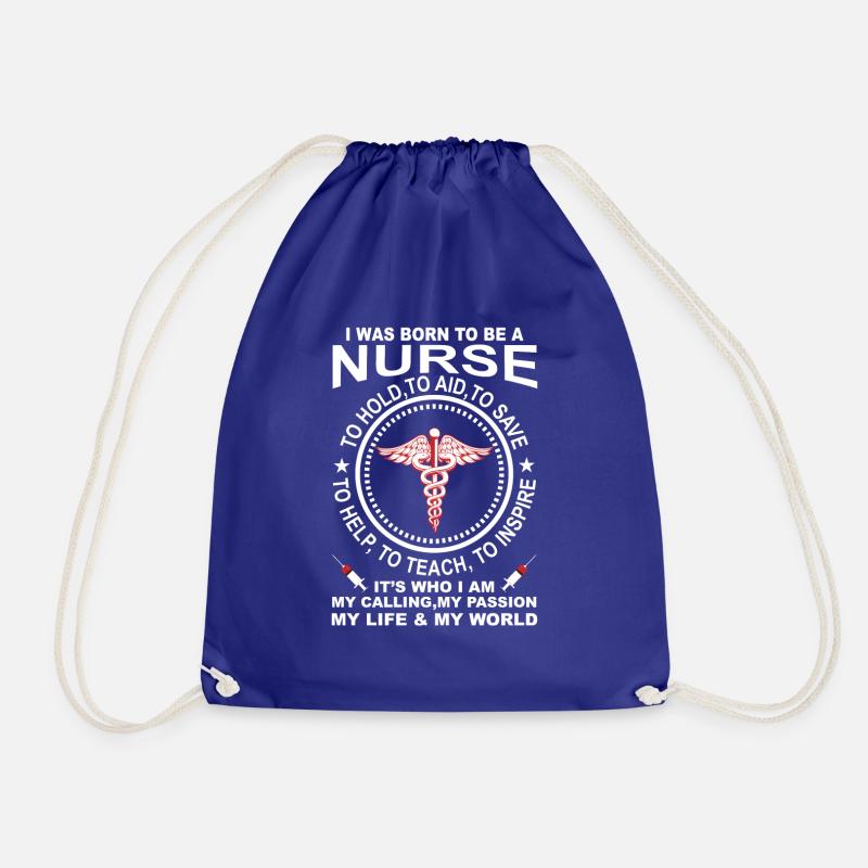 NURSE BORN - Turnbeutel - Königsblau