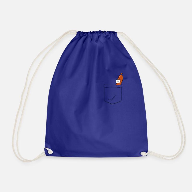 Wurst Brusttasche Bratwurst Fake Pocket Geschenk - Turnbeutel - Königsblau