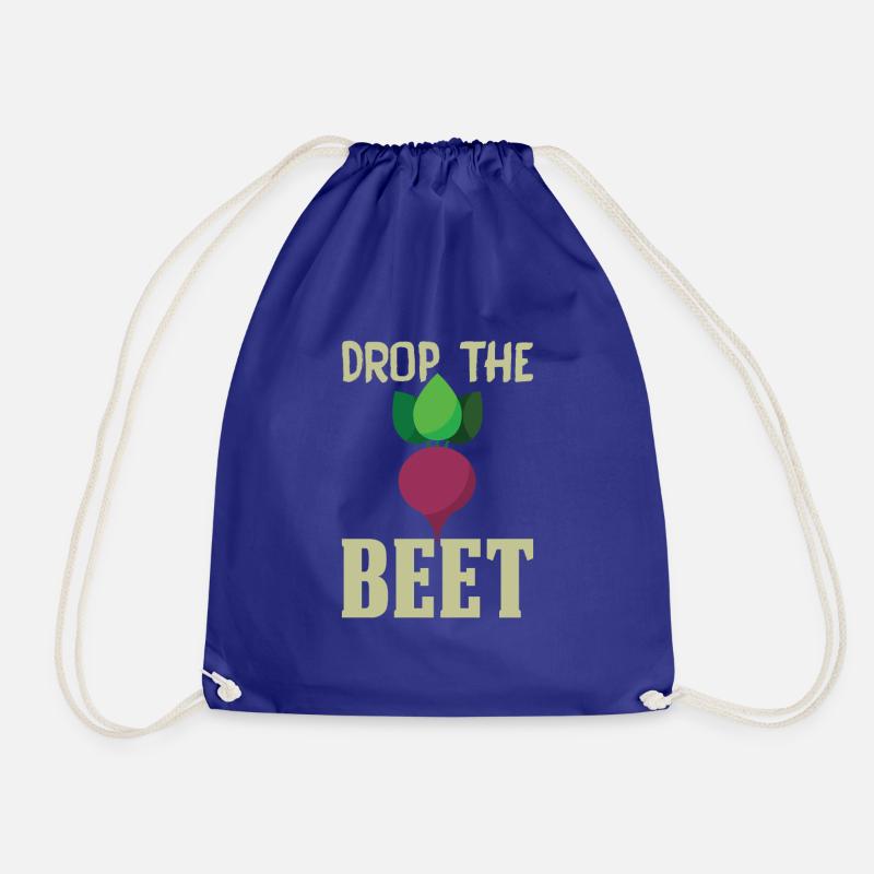 Beetroot - Drop the beet - Drawstring Bag - royal blue