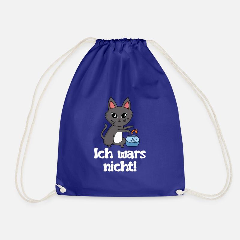Cat I was not - Drawstring Bag - royal blue