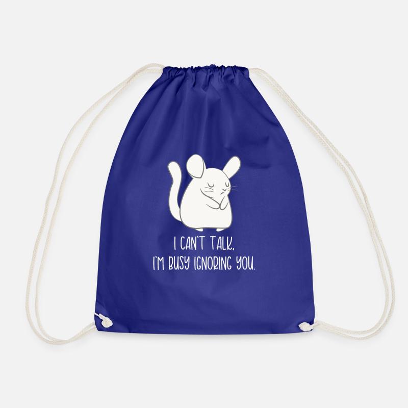 Chinchilla - Chinchillas - Sarcasm - Sarcastic - Drawstring Bag - royal blue