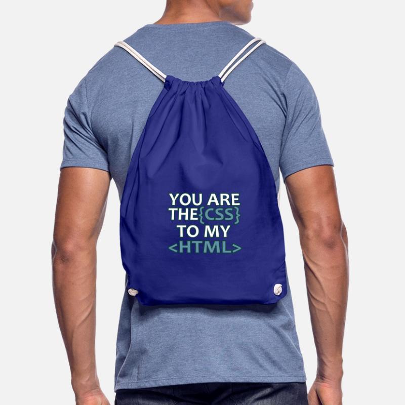 Web developer CSS HTML Informatik Funny gift Drawstring Bag