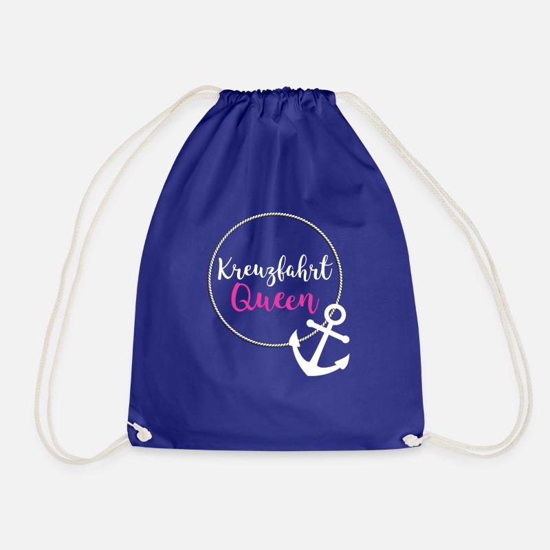 Kreuzfahrt Königin Spruch Anker Geschenkidee - Turnbeutel - Königsblau