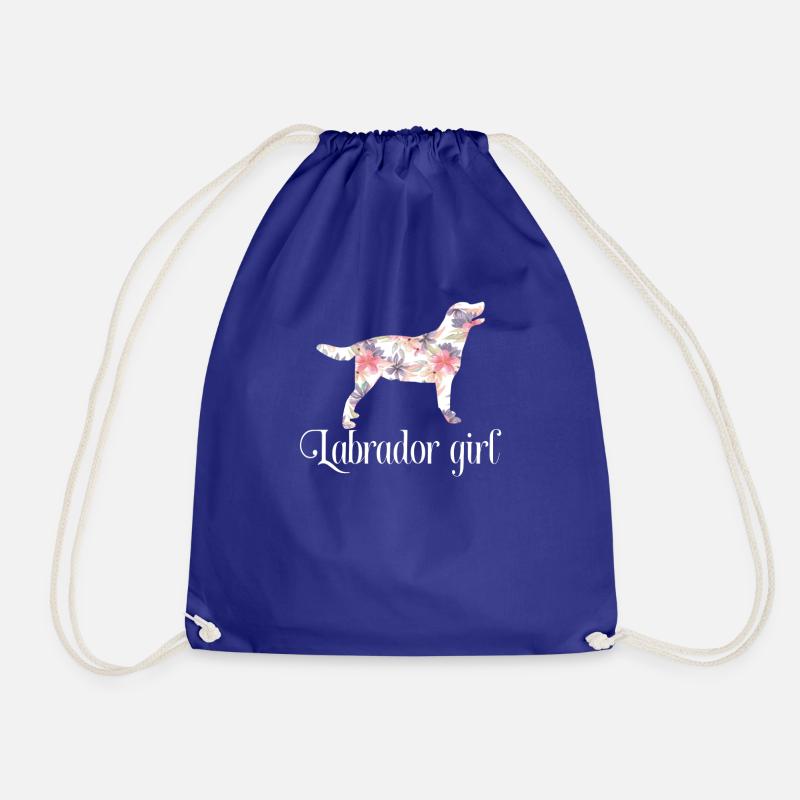 Labrador Lovers,Labrador Girl, New Labrador - Drawstring Bag - royal blue