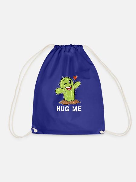 Kaktus Freie Umarmung Stachelig Kakteen Hug Me - Turnbeutel - Königsblau