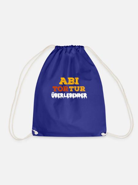 Abitur Tortur Überlebender Geschenk Abiturient - Turnbeutel - Königsblau