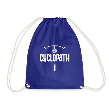 Cyclopath funny cyclist saying gift idea - Drawstring Bag - royal blue - Front