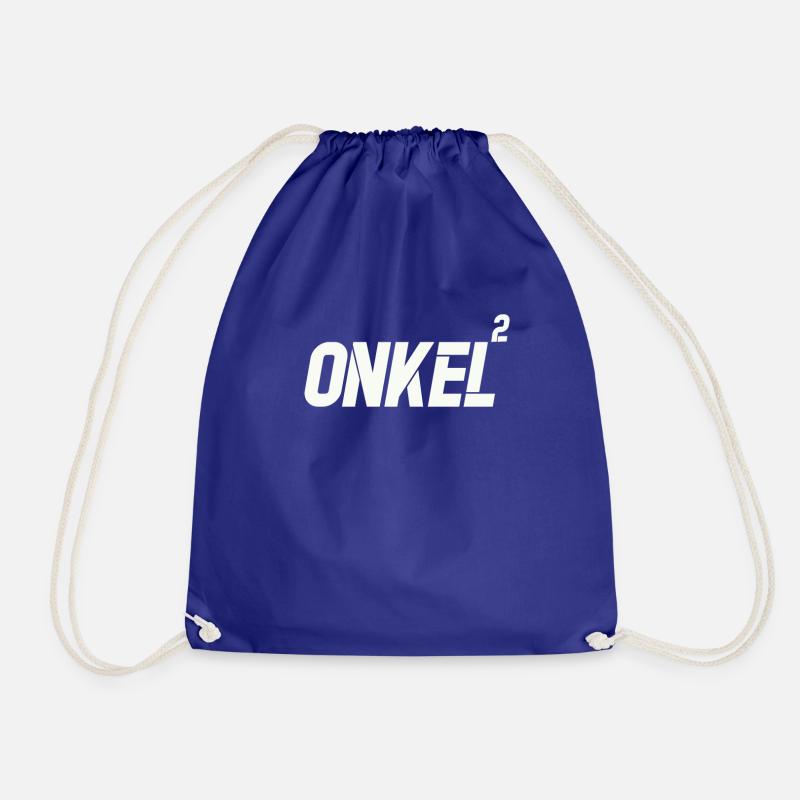 Onkel hoch 2 Geschenk Spruch - Turnbeutel - Königsblau