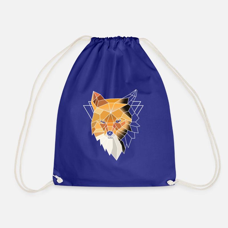 Oranger Polygonal Fuchs - Turnbeutel - Königsblau