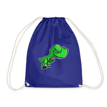 Dinosaur T-Rex - Drawstring Bag - royal blue - Front