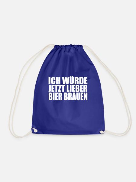lieber Bier brauen - Turnbeutel - Königsblau