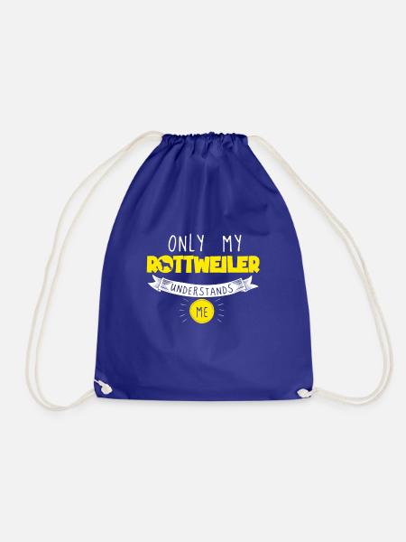Funny Rottweiler Design Only My Rottweiler - Drawstring Bag - royal blue