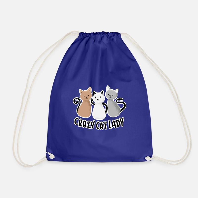Crazy Cat Lady - Turnbeutel - Königsblau