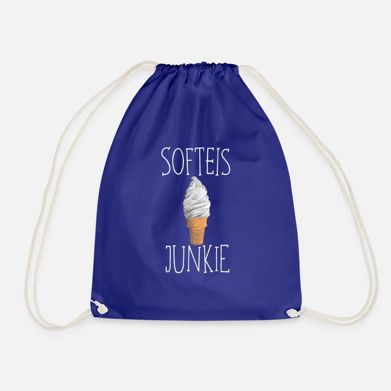 Softeis Junkie Eis Eiscreme Sommer Sonne Waffeleis - Turnbeutel - Königsblau