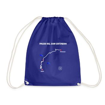 Gotthard Pass Passo del San Gottardo Serpentine - Drawstring Bag - royal blue - Front